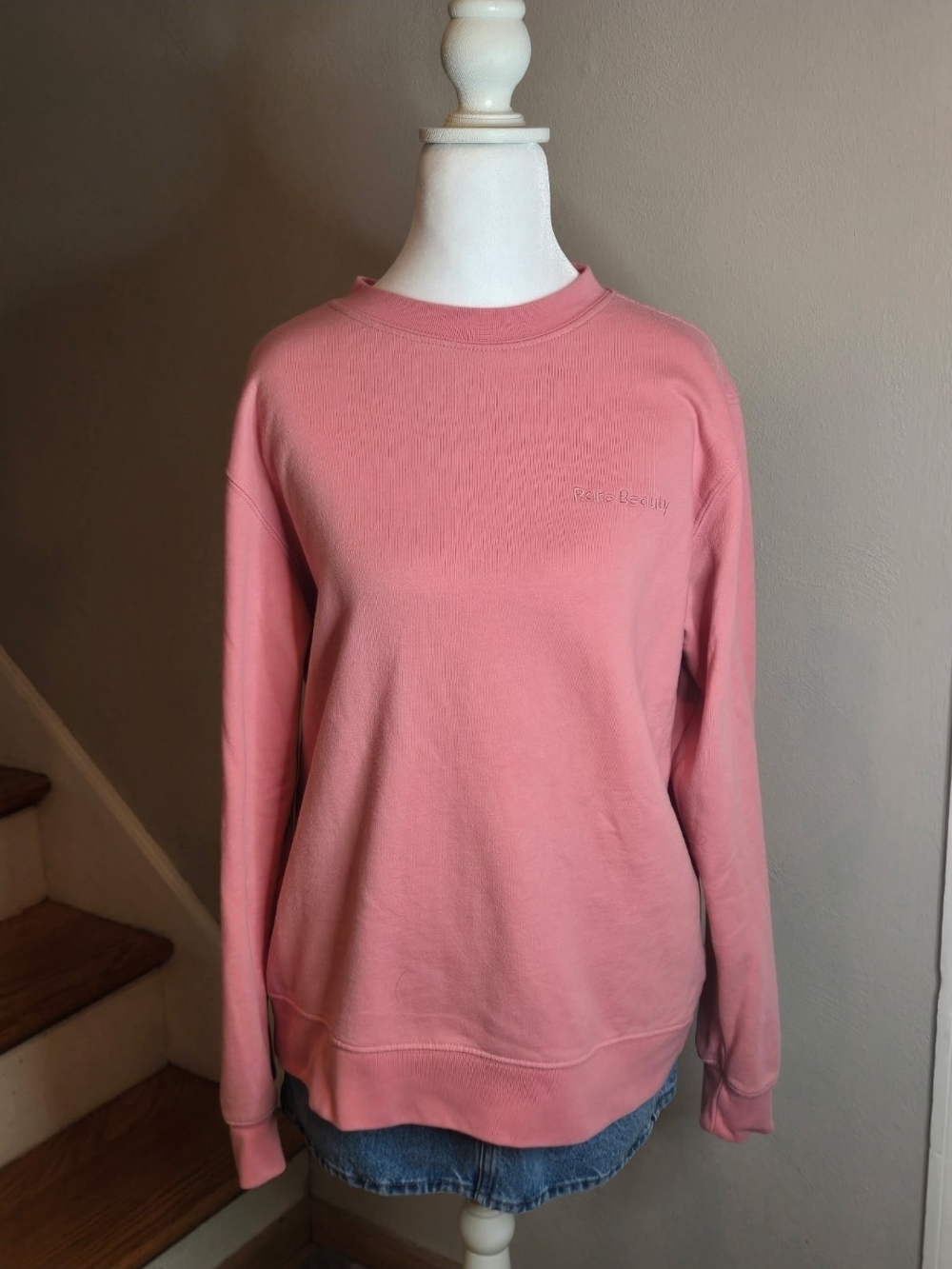 Rare Beauty by Selena Gomez Rose Pink Crewneck Sweatshirt Size Small